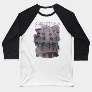 Barcelona, Casa Batlló Baseball T-Shirt